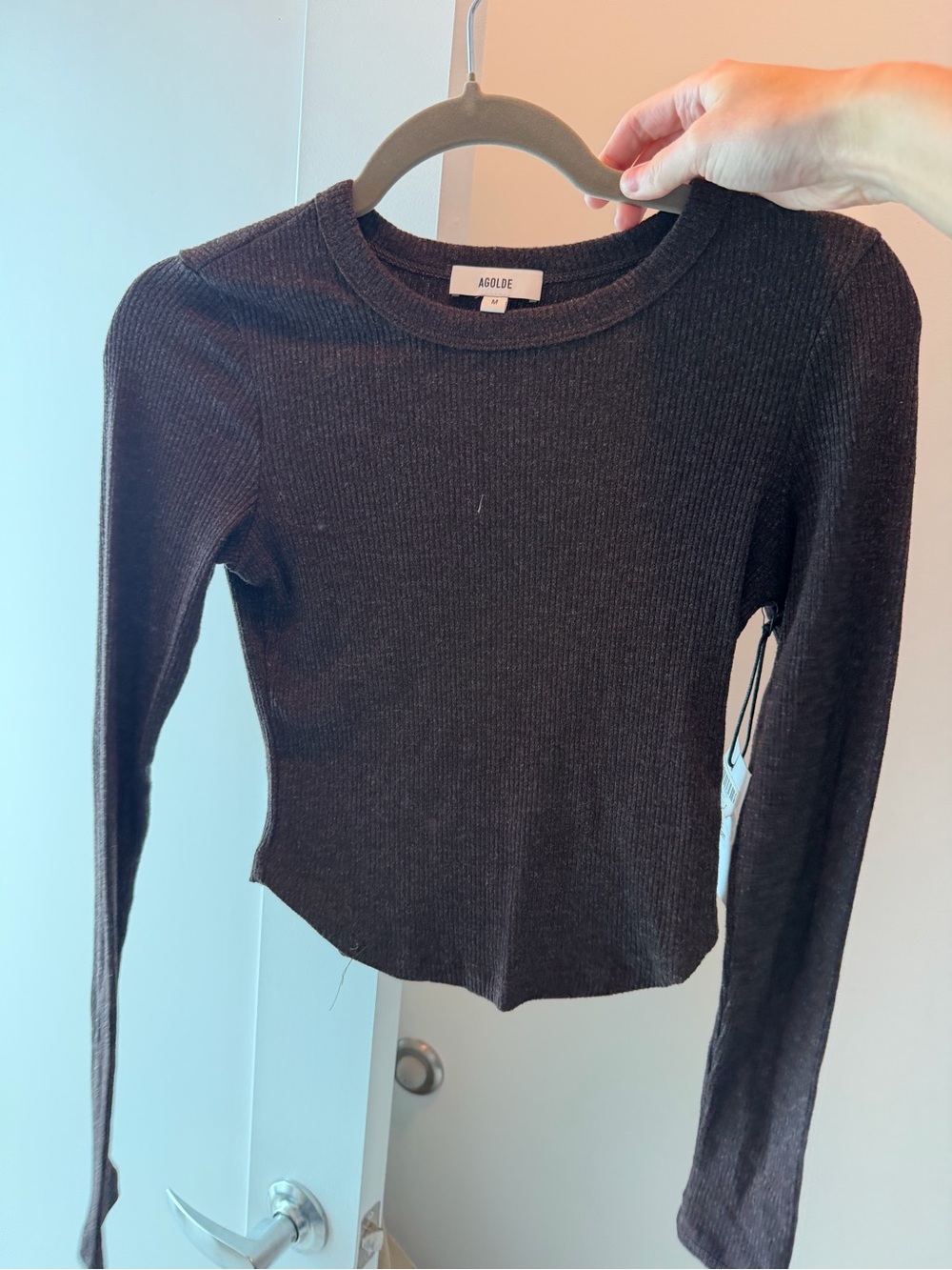 Agolde cropped long sleeve top. New with tag.